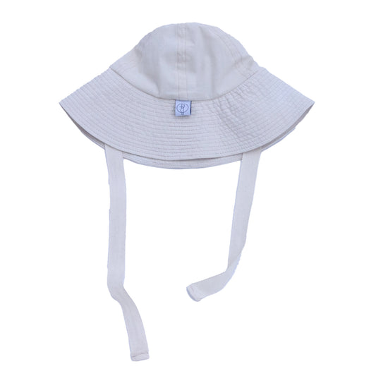 Round Bucket Hat In Natural cotton - Uriel Studio