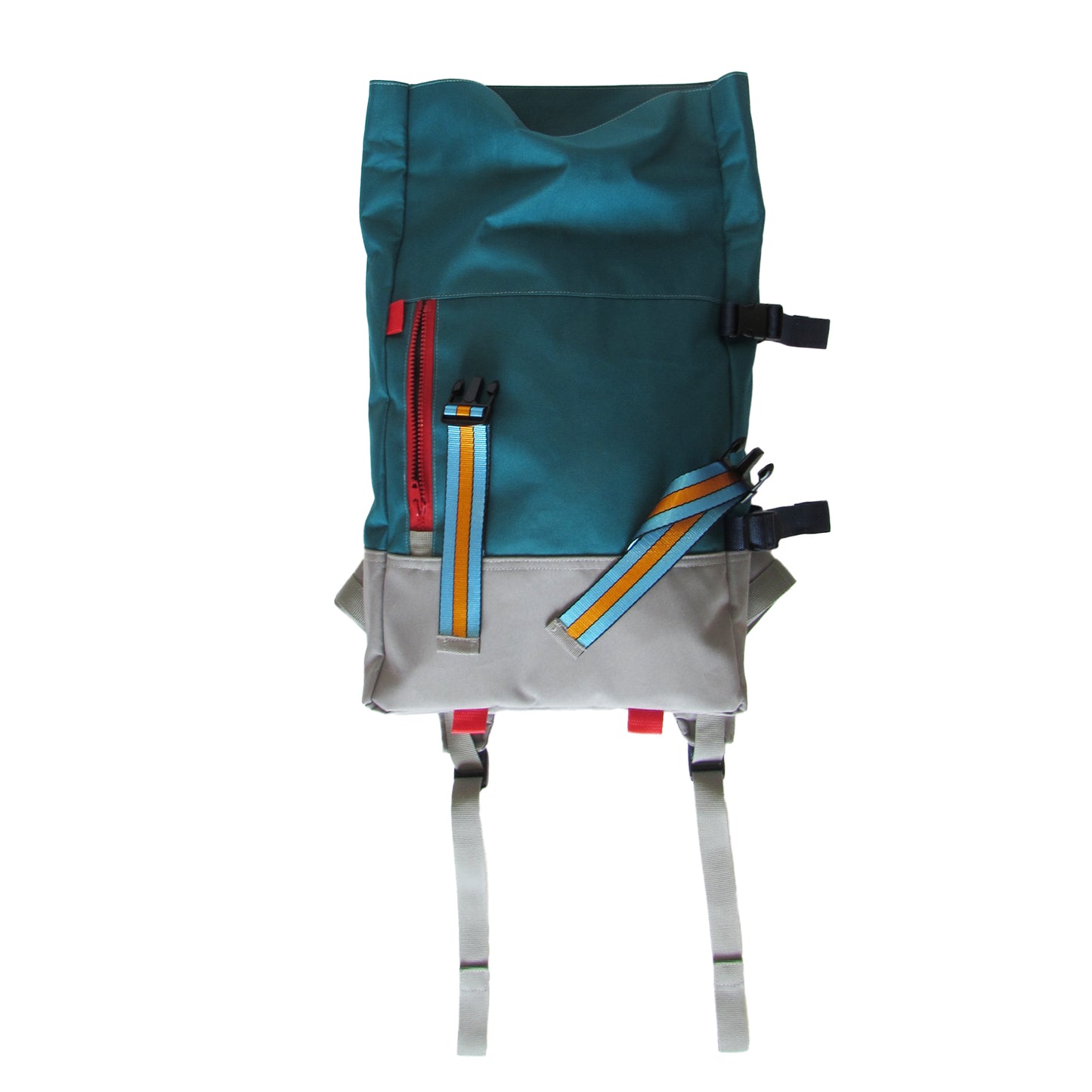 Suspender Backpack Aqua-Grey - Uriel Studio