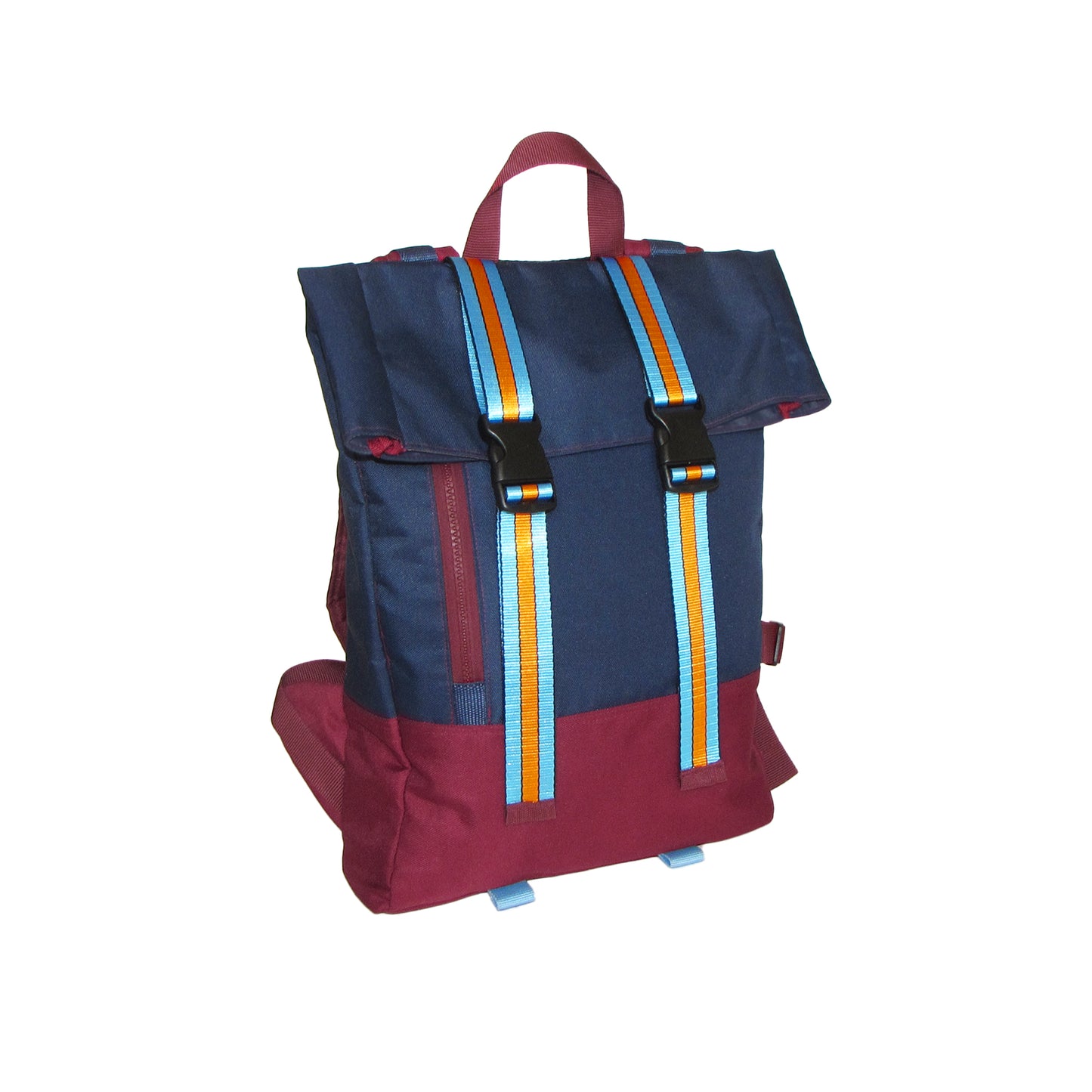Suspender Backpack Navy-Burgundy - Uriel Studio