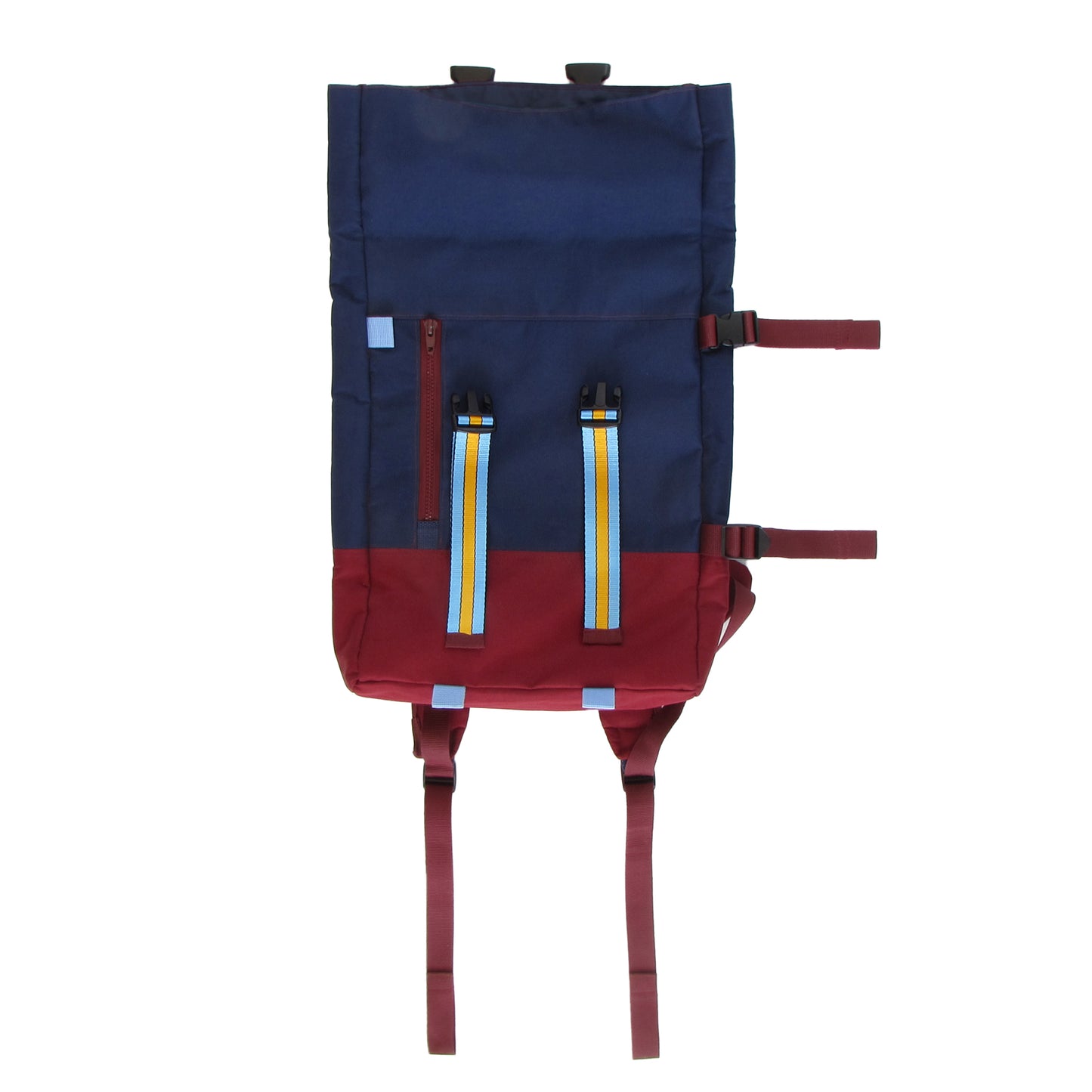 Suspender Backpack Navy-Burgundy - Uriel Studio