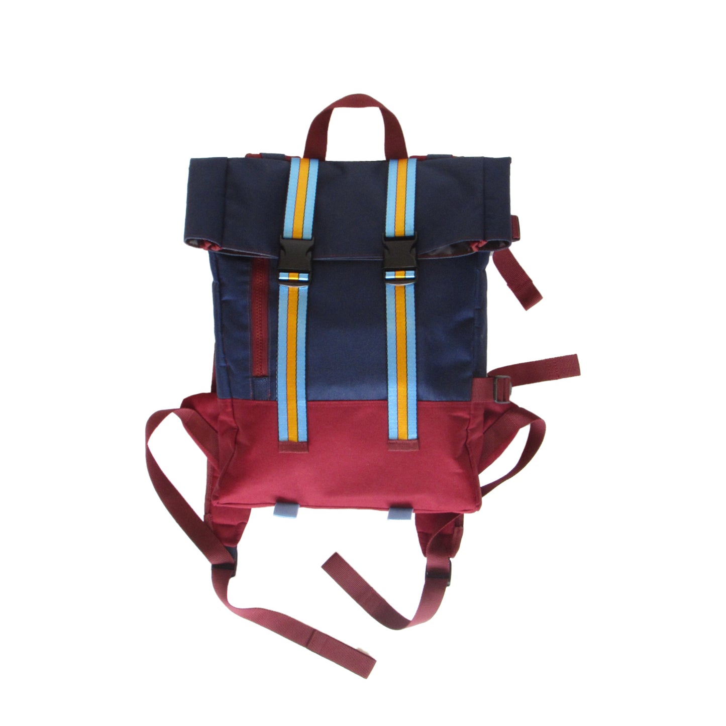 Suspender Backpack Navy-Burgundy - Uriel Studio