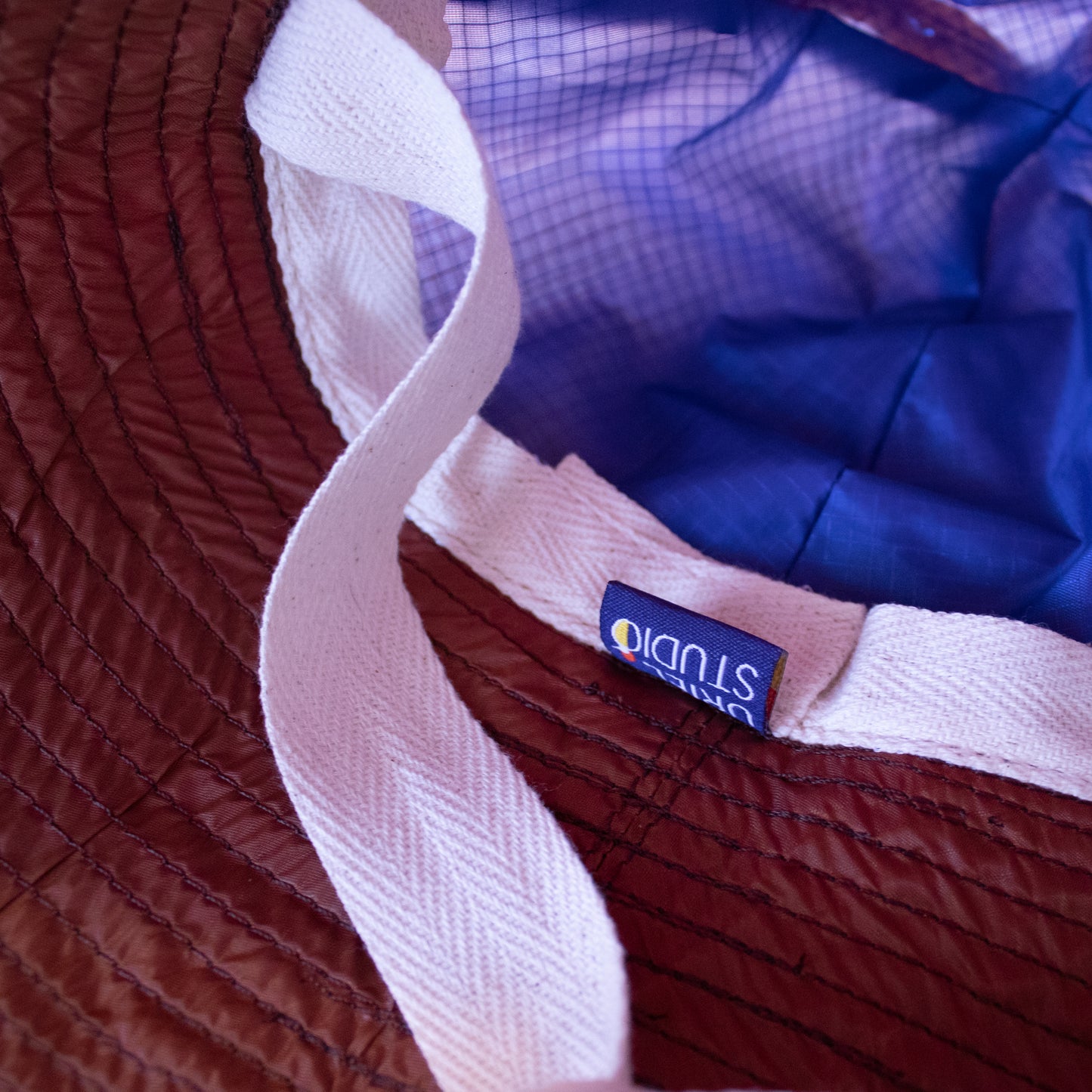 Round Bucket Hat In Brown Ripstop - Uriel Studio