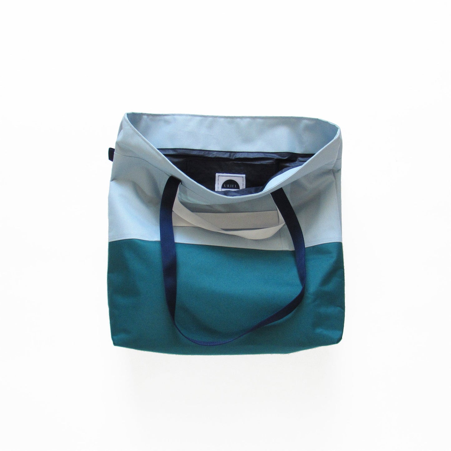Cube Enlarged Shopper Sky-Aqua - Uriel Studio
