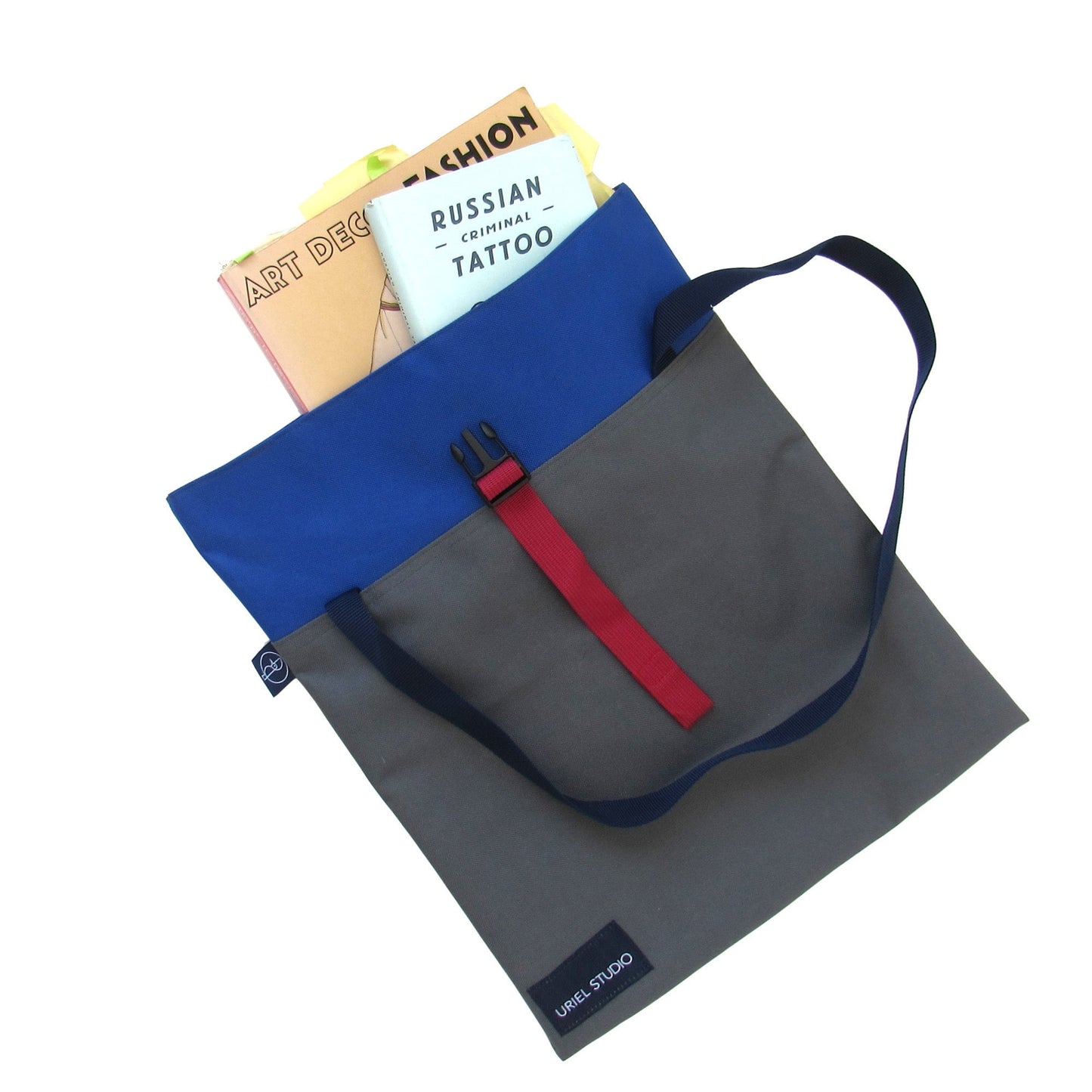 Editor Tote Bag Grey-Blue - Uriel Studio