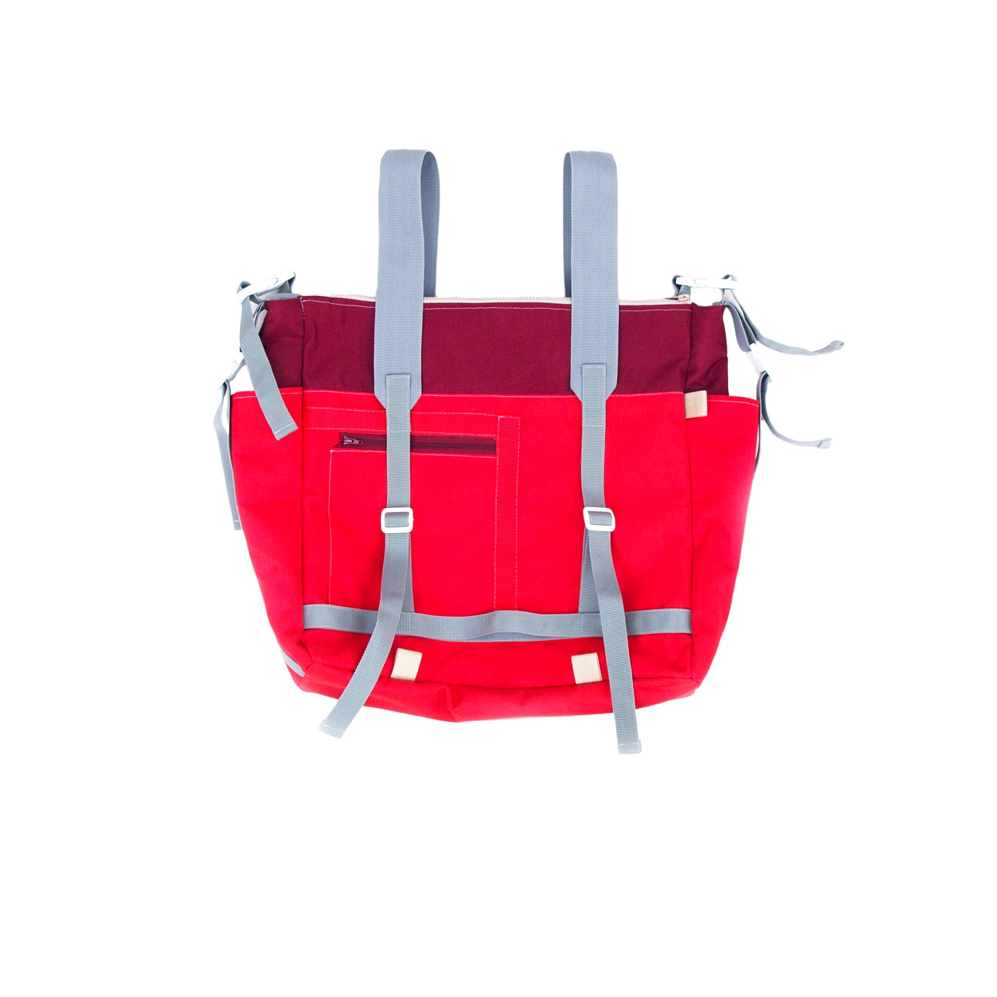 Triple Weekender Backpack Red-Burgundy - Uriel Studio