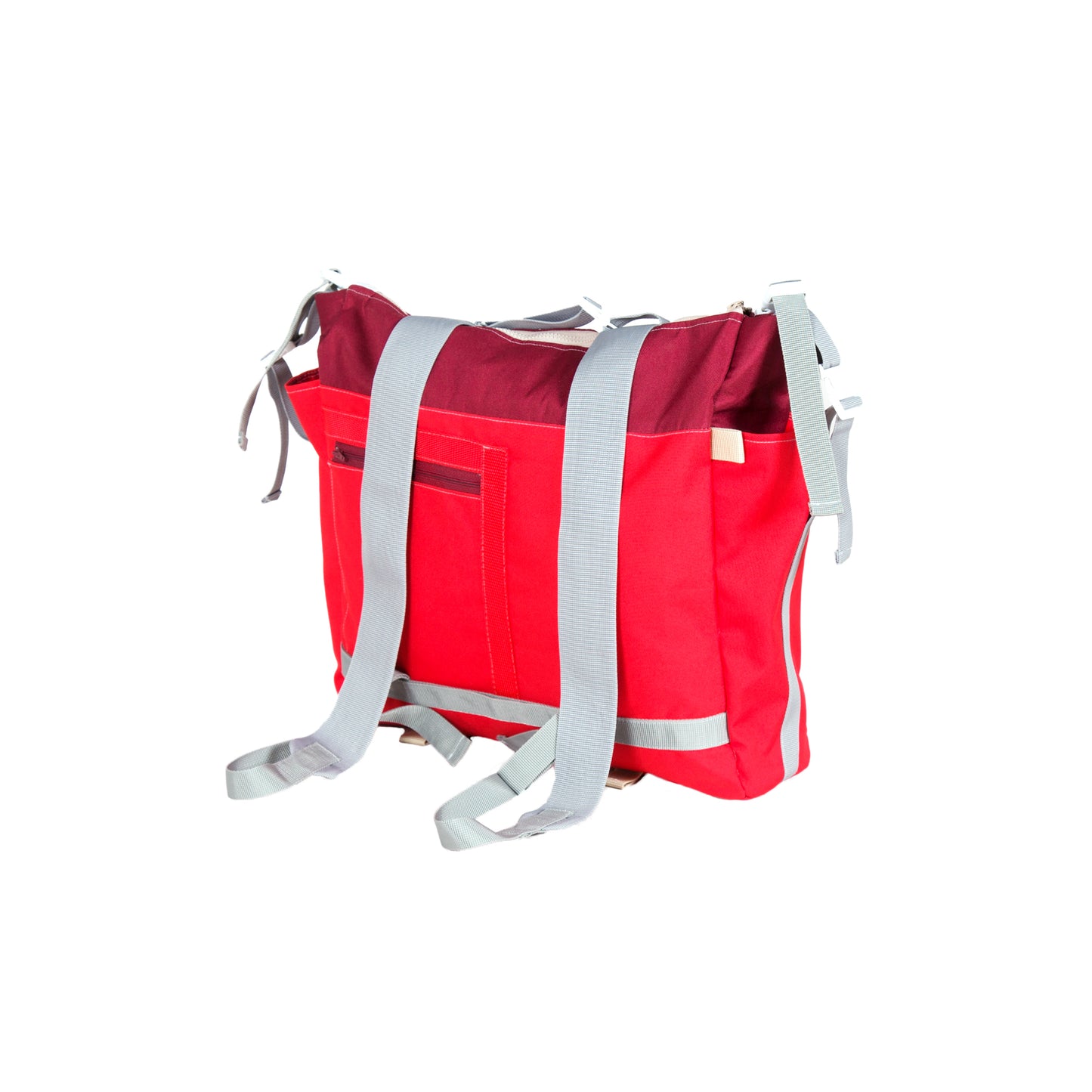 Triple Weekender Backpack Red-Burgundy - Uriel Studio