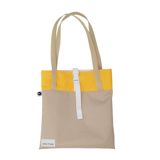 Editor Tote Bag Khaki- Yellow - Uriel Studio