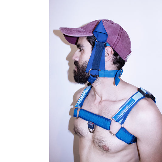 'Behemoth' Head Gear Cobalt Blue - Uriel Studio