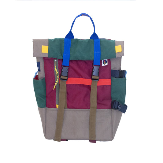 Mount Tabor Backpack Burgundy- Forest green - Uriel Studio