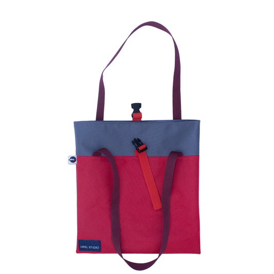 Editor Tote Bag Red Grey - Uriel Studio