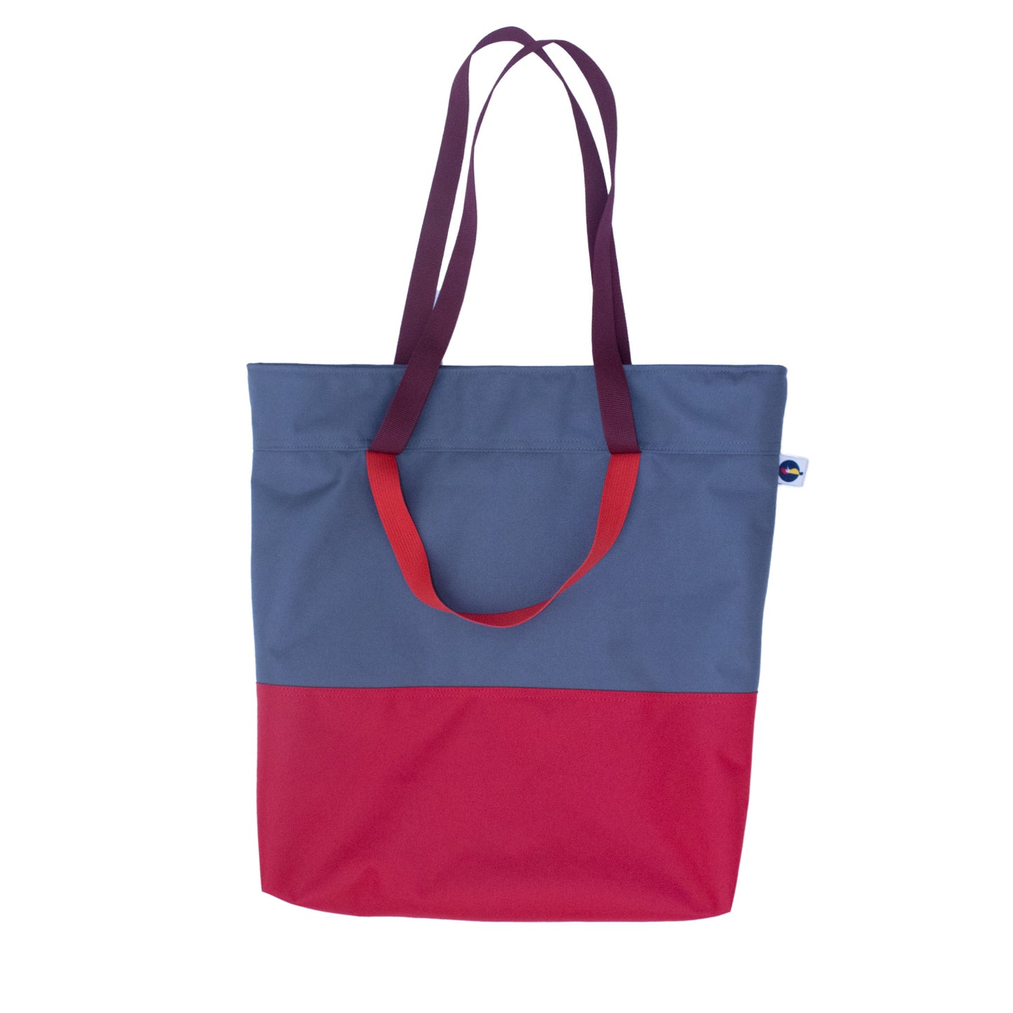 Cube Enlarged Shopper Bag Red-Grey - Uriel Studio