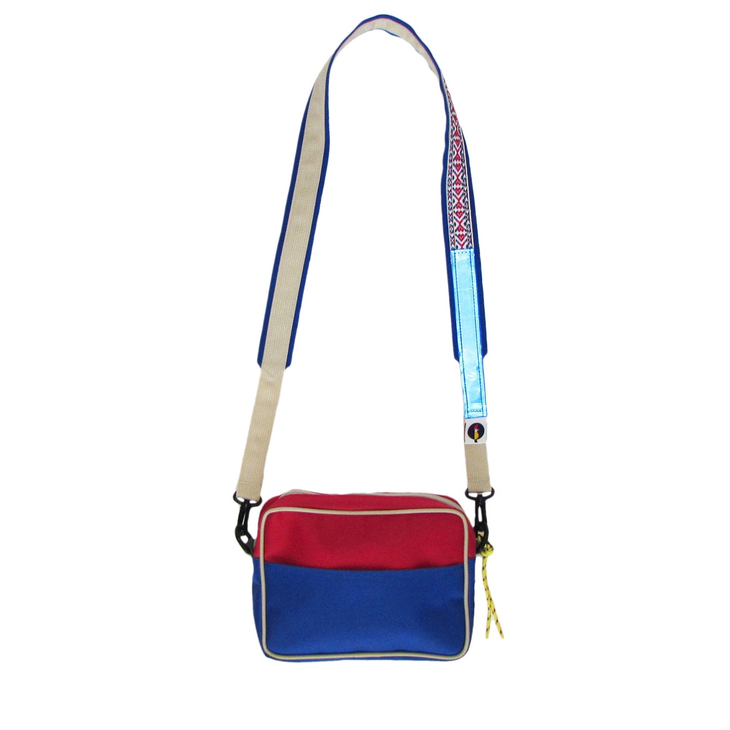 Accessories Brick Shoulder Bag Red-Blue - Uriel Studio