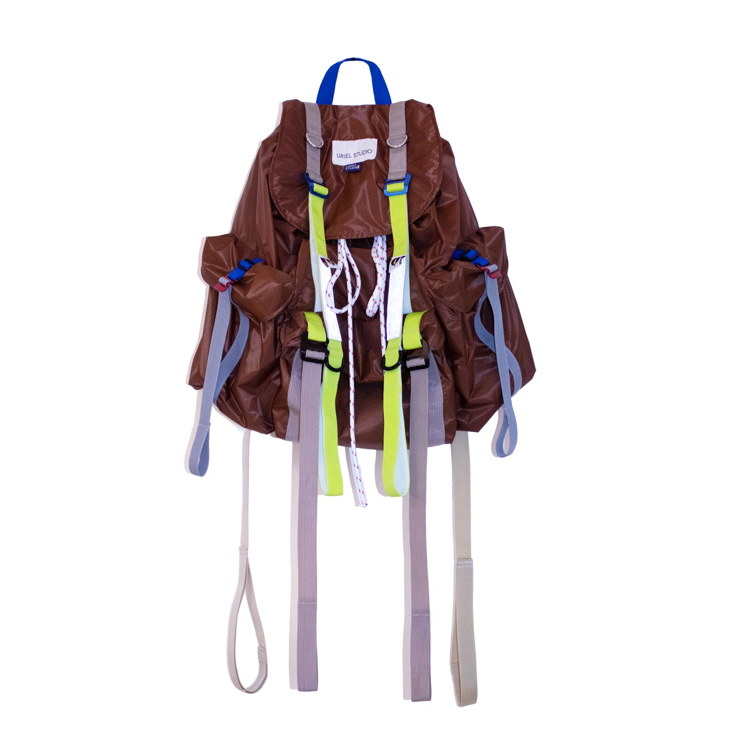 Nexus Oversized Backpack In Light Weight Brown Ripstop - Uriel Studio