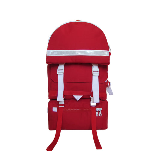 Triple Hill Top Backpack Red - Uriel Studio