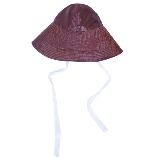 Round Bucket Hat In Brown Ripstop - Uriel Studio