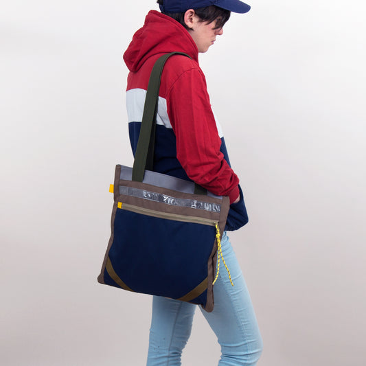 Wassily Tote Bag Navy-Olive - Uriel Studio