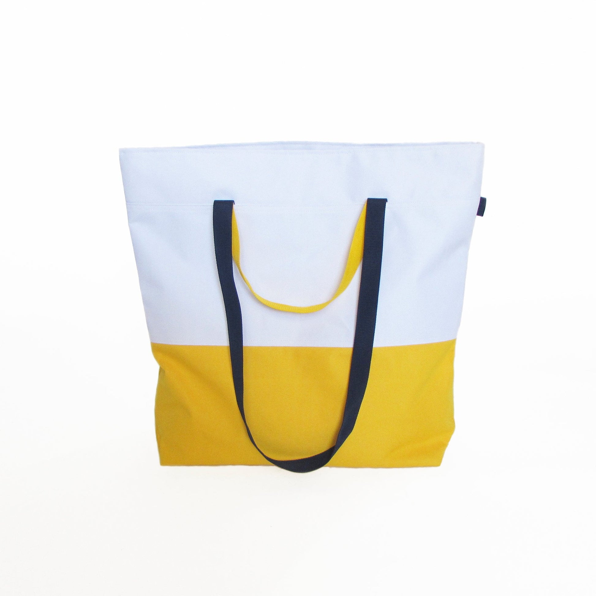 Cube Enlarged Shopper White-Yellow - Uriel Studio