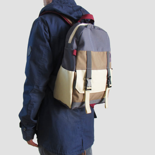 Hill Top Backpack Grey / Ivory - Uriel Studio