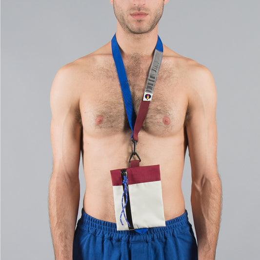 Passport Bag Ivory-Burgundy - Uriel Studio